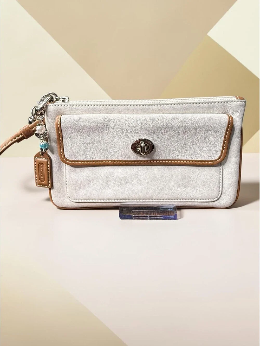 Coach Vintage Hamptons Monogram Satchel & Legacy Leather Wristlet Set
